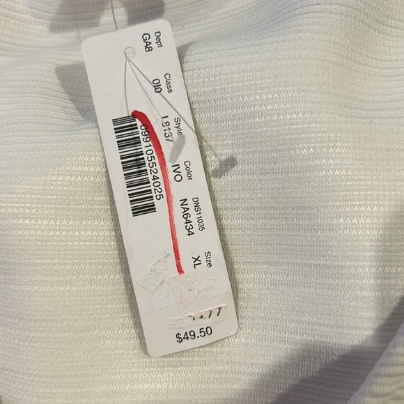 J.Crew Women’s Size XL White Button‎ Front Tie Bottom Top NWT - Picture 5 of 6